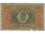 GUYANE 100 FRANCS CAISSE CENTRALE 1941 SERIE PU B+