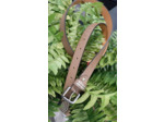 CTF1- 041Ceinture femme cuir taupe, blanc