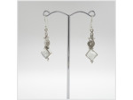 Boucles d'oreilles Pierre de lune et Argent Massif