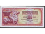YOUGOSLAVIE 100 DINARA 16-5-1986 SERIE CB NEUF (W90c)