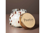 Bougie Blanche couvercle Poetry 1 Mèche 9x12cm