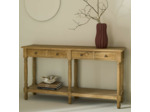 Console en chêne massif Boissy 4 tiroirs 150x80x40cm