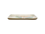 Plateau fer carré Oiseau paradis multicolore 27x27cm
