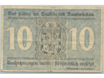 ALLEMAGNE (STADT SAARBRUCKEN) 10 PFENNIG 01-03-1919 TTB