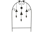 Treillage Jardin Clochettes et Oiseaux en Fer Marron 50x7x84 cm