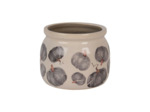 Pot de Fleurs céramique Citrouille gris 12x10cm