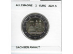 ALLEMAGNE 2021 A 2 EURO COMMEMORATIVE SACHSEN ANHALT SUP