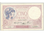 FRANCE 5 FRANCS VIOLET 19 10 1939 Q.64681 TTB