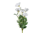 Fleur Artificielle Pavot Blanc Éclatant 55cm
