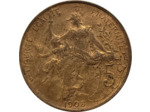 FRANCE 5 CENTIMES DUPUIS 1908 SUP (G165) n1
