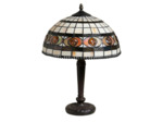 Lampe à poser Vitralia Verre et Métal Blanc et marron 48x35cm