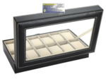COFFRET vitrine SIMILI CUIR pour 12 montres 73629