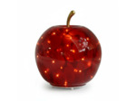 Lampe à Poser Led Pomme rouge verre 15x15x17cm