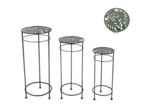 Ensemble de 3 supports de plantes fer