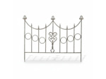 Barrière Jardin Basse Cœurs en Fer Forgé Gris 73x90cm