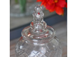 Bocal sur base verre Diamant 21x10cm