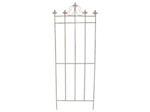 Treillage Jardin Fleurs de Lys en Fer Forgé Gris Antique 49x128cm