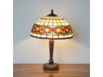 Lampe à poser Vitralia Verre et Métal Blanc et marron 48x35cm
