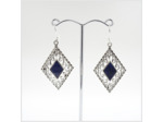 Boucles d'oreilles Lapis Lazuli et Argent Massif