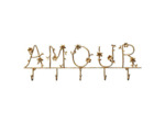 Porte manteau mural Amour fleuri 19x59x5cm