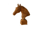 Tête de cheval en fonte rouille 44x40x17cm