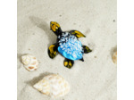Figurine Miniature Tortue Verre Noire 7x6x3cm