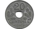 FRANCE 20 CENTIMES TYPE 20 1943 TTB+