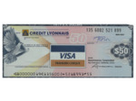 U.S.A. TRAVELERS CHEQUE VISA CREDIT LYONNAIS 50 DOLLARS 135.6002.521.899