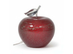 Lampe à Poser Manzana Pomme Rouge Verre bullé 24x24x27cm