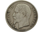 FRANCE 1 FRANC NAPOLEON III tête nue 1859 A (Paris) TB+ (G460)
