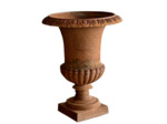 Petit vase Médicis fonte rouille 34x34x43cm