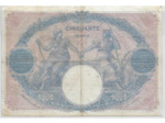 FRANCE 50 FRANCS BLEU ET ROSE SERIE Y.3940 20-2-1911 TB+
