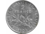FRANCE 2 FRANCS SEMEUSE 1909 TB+
