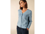 Gilet col V Brévands boutonné en maille de laine fine