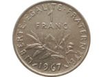 FRANCE 1 FRANC SEMEUSE ROTY NICKEL 1967 TTB (G474)