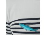 Broche sardine coloris bleu en aquarelle