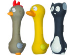 Jouet Poule/Canard/Chat en forme d'haltères en latex pour chien Flamingo