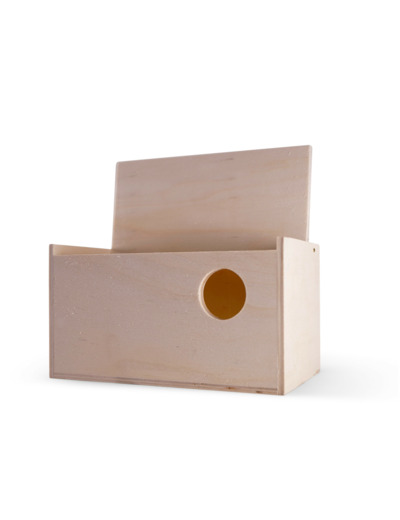 Nichoir bois exotiques - 18,9x10,4x10,4cm