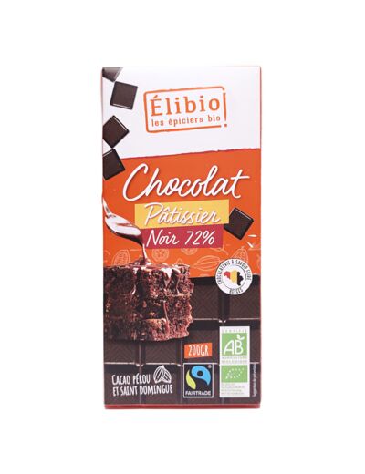 Chocolat Noir PÃ¢tissier 72% Bio 200g