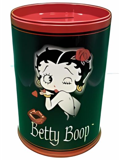 Boite ronde tirelire Betty Boop Kiss - 12.5 x 8.2 cm - BRT19001