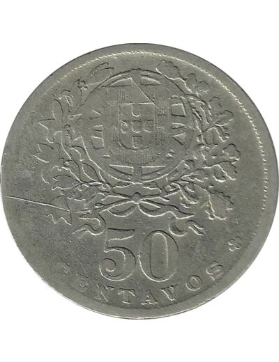 PORTUGAL 50 CENTAVOS 1927 TB-