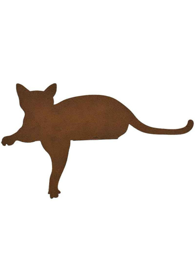 Silhouette jardin chat 45x10x30cm