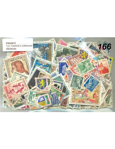 722 TIMBRES FRANCE DIFFERENTS OBLITERES *166