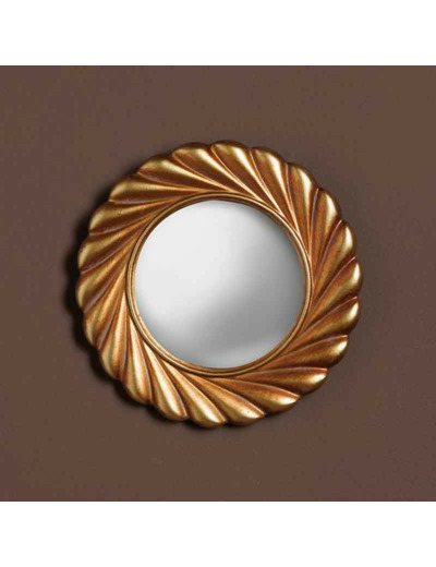 Miroir convexe doré Volupté 16x2x16cm