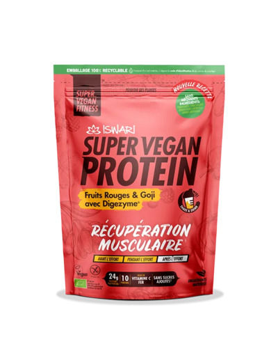 Super vegan Protein-Fruits rouges & Goji avec DIGEZYME®-Iswari