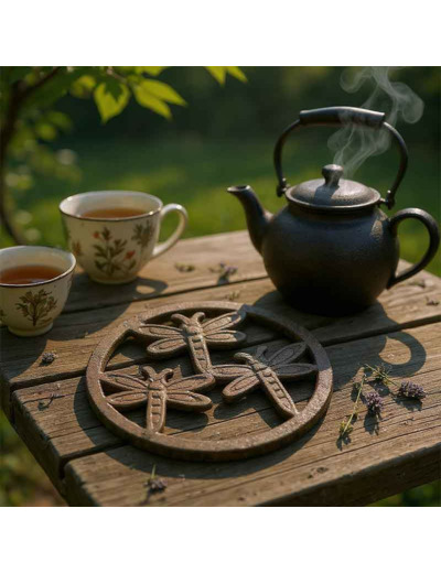 Dessous de plat fonte libellule 18cm