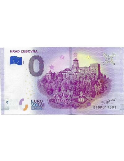 SLOVAQUIE 2019-1 HRAD L UBOVNA BILLET SOUVENIR 0 EURO TOURISTIQUE NEUF