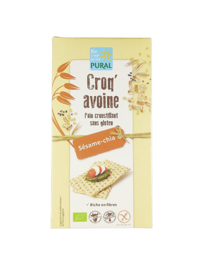 Croque Avoine Sésame Chia Sans Gluten Bio 160g