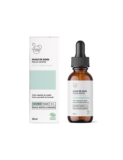 Huile de soin peaux mixtes 30ml