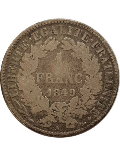 FRANCE 1 FRANC CERES 1849 A (Paris) B+